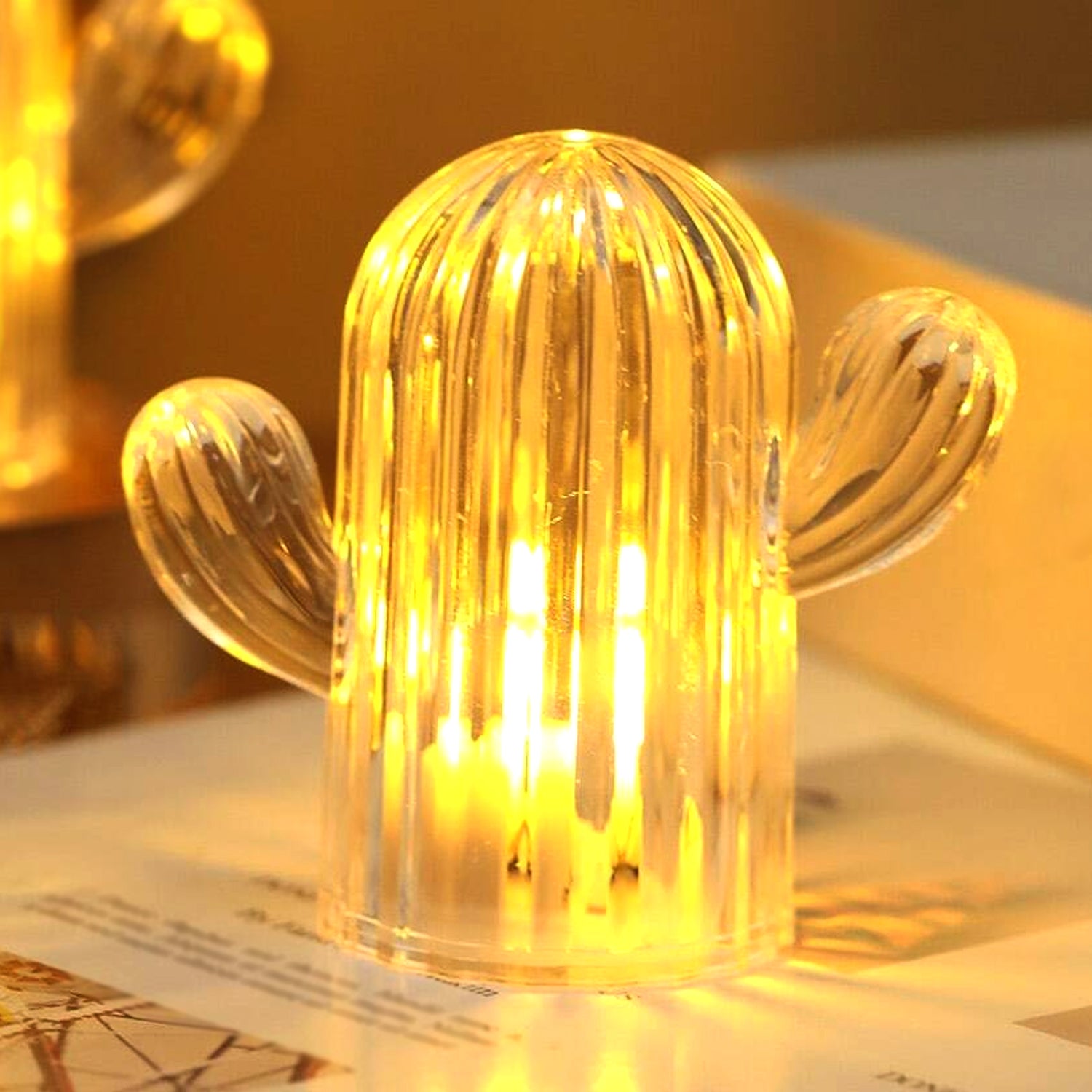 Cute Cactus LED Night Light (Cactus / 1 Pc) - Shivani Jaswal Cute Cactus LED Night Light (Cactus / 1 Pc)