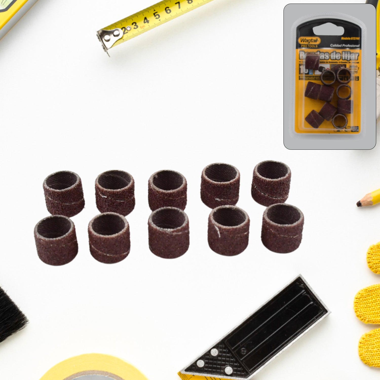 Drum Polishing Kit, Drum Sanding Sleeves Widely Used (10 Pcs Set) - Shivani Jaswal Drum Polishing Kit, Drum Sanding Sleeves Widely Used (10 Pcs Set)