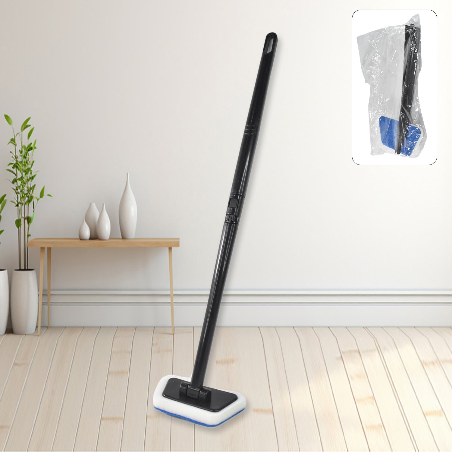 Bathroom Cleaning Brush with Long Handle, Tiles Scrubber Brush - Shivani Jaswal Bathroom Cleaning Brush with Long Handle, Tiles Scrubber Brush