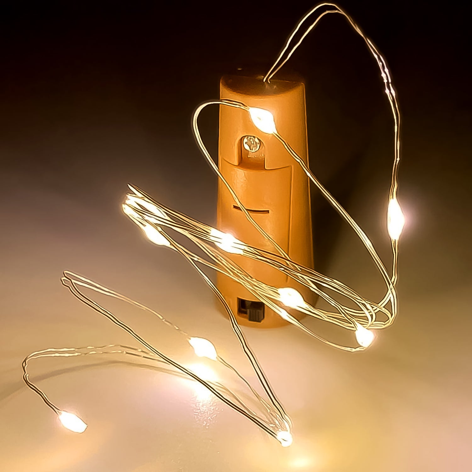 Wine Bottle Cork LED String Light – 2M Cable, Battery Operated, Warm White (1 Pc) - Shivani Jaswal Wine Bottle Cork LED String Light – 2M Cable, Battery Operated, Warm White (1 Pc)