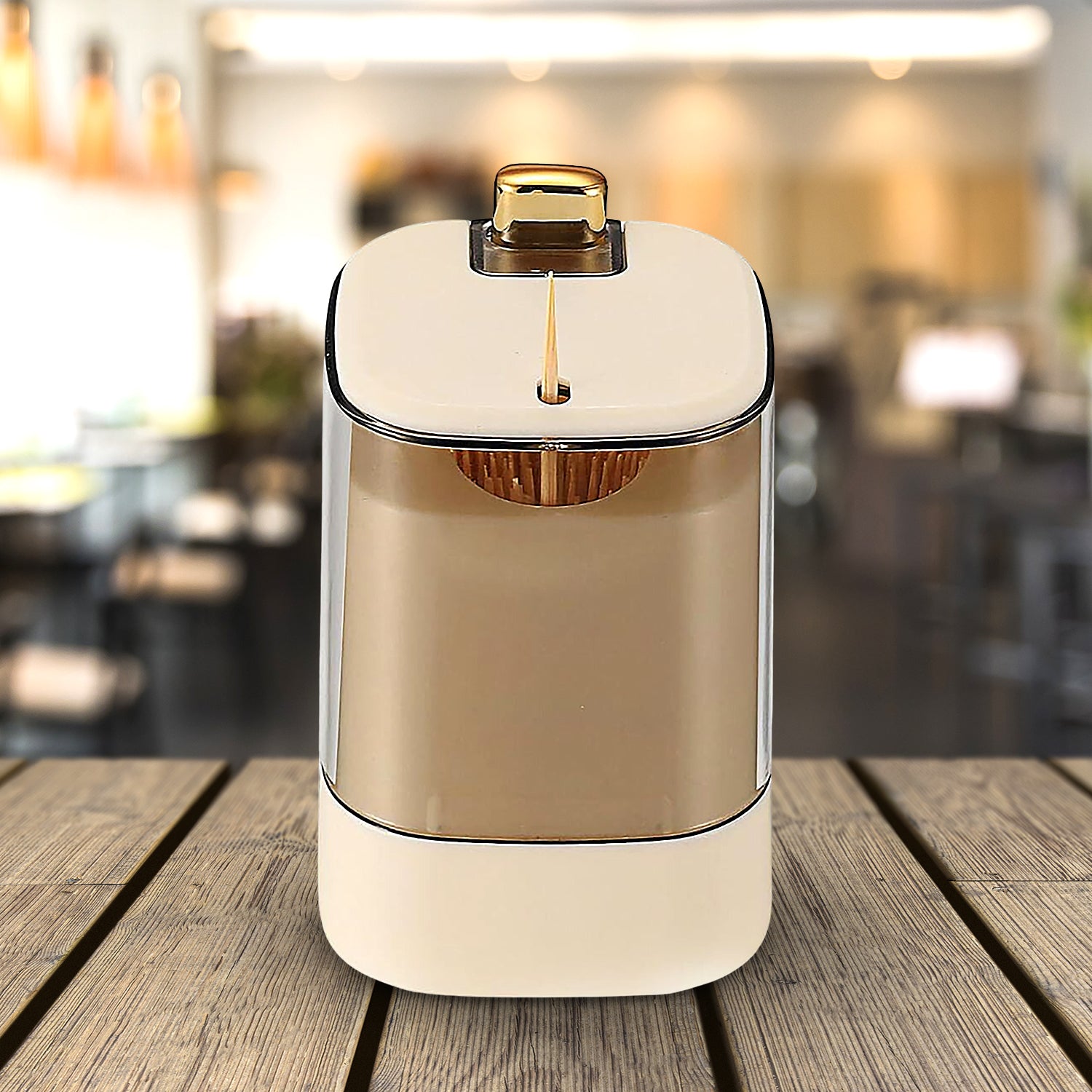Toothpick Holder Dispensers, Automatic Toothpicks Container, Toothpicks Storage Dispensers Box, for Home Living room Kitchen Restaurant (1 Pc) - Shivani Jaswal Toothpick Holder Dispensers, Automatic Toothpicks Container, Toothpicks Storage Dispensers Box, for Home Living room Kitchen Restaurant (1 Pc)