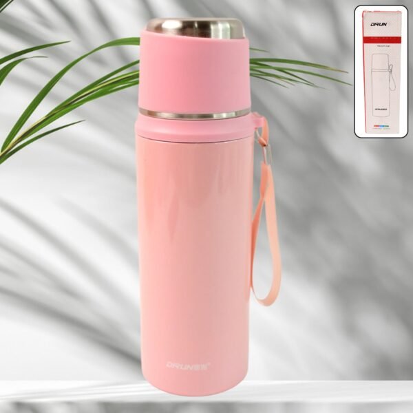 Stainless Steel Vacuum Insulated Water Bottle WIth Straw (550ml)