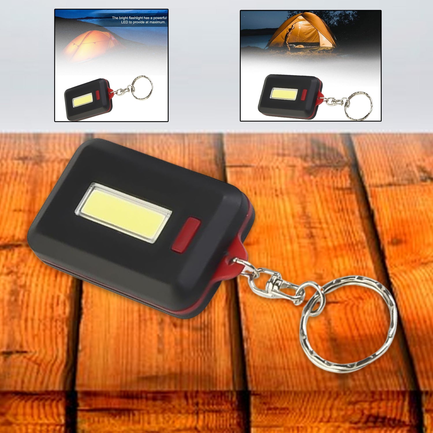 LED Keychain COB Light with Hook & Loop Sticker. 3 Light Modes (1 Pc / Battery Not Included) - Shivani Jaswal LED Keychain COB Light with Hook & Loop Sticker. 3 Light Modes (1 Pc / Battery Not Included)