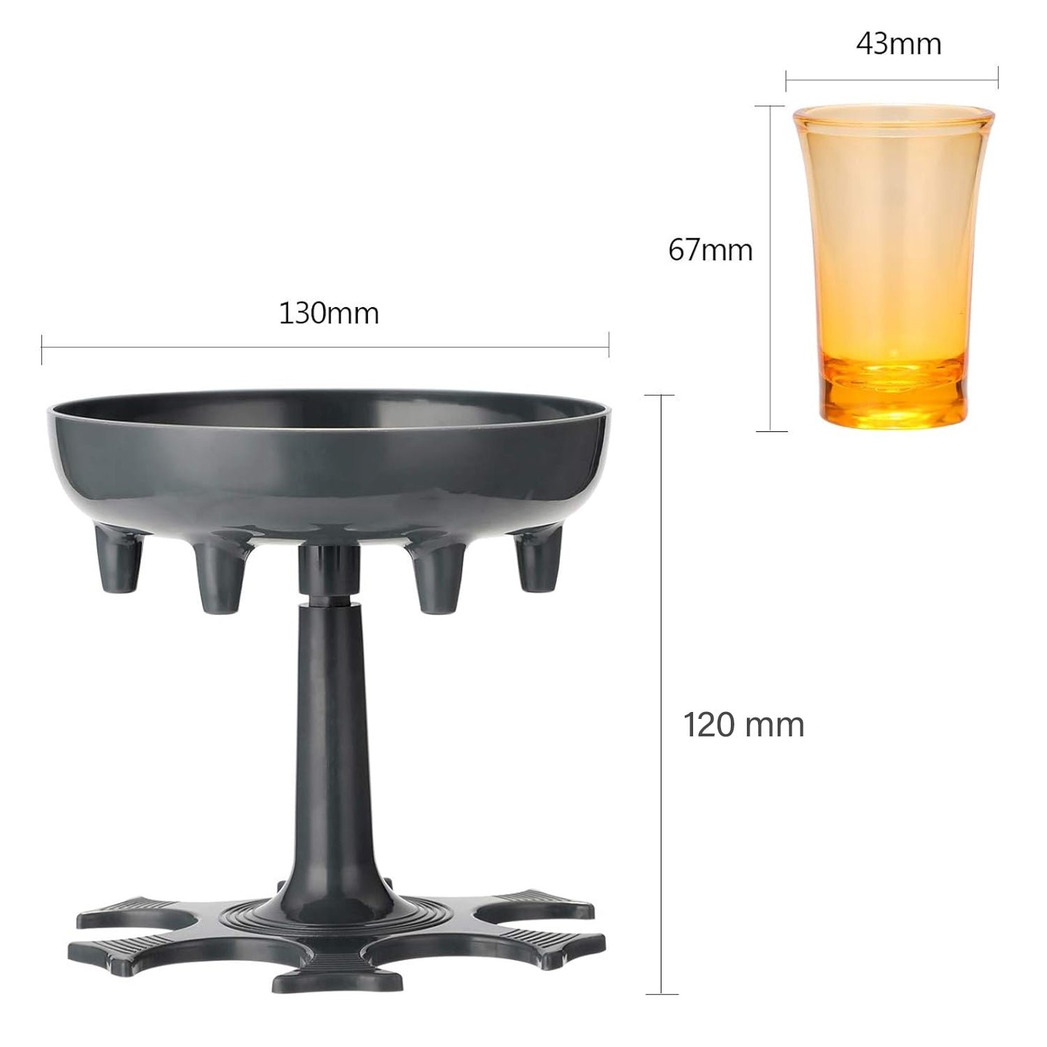 6 shot Win glass dispensers With tray & 6 Pcs Glass - Shivani Jaswal 6 shot Win glass dispensers With tray & 6 Pcs Glass