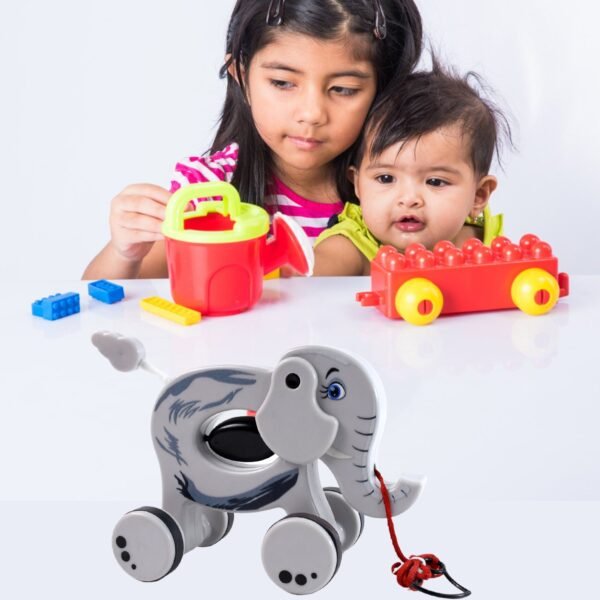Pull Along Toddler Toy, Pull Along Toy with Attractive Design (Elephant)