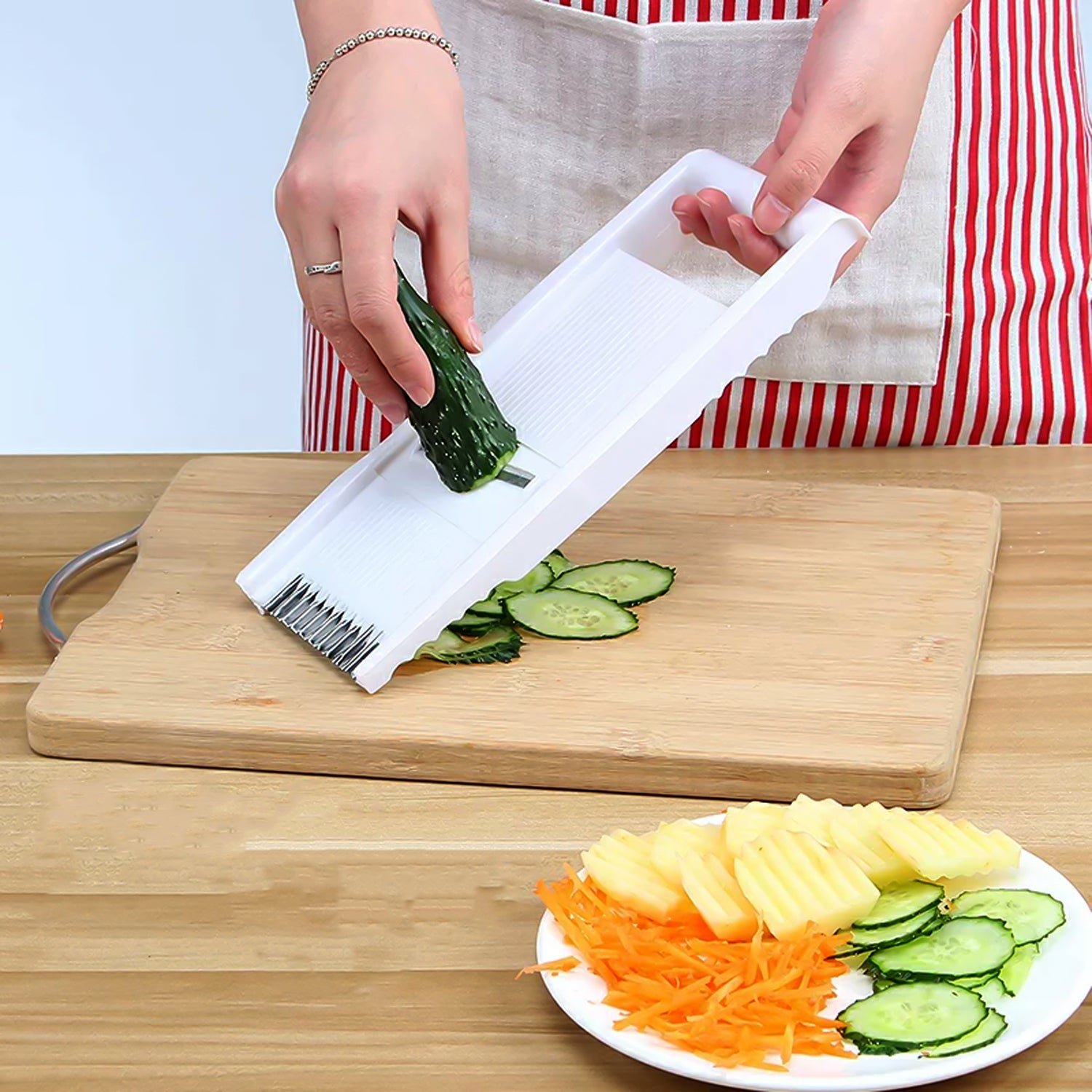 3 in 1 Kitchen Set: Grater Base, Slicing Attachment, and Peeler (3 Pcs Set) - Shivani Jaswal 3 in 1 Kitchen Set: Grater Base, Slicing Attachment, and Peeler (3 Pcs Set)