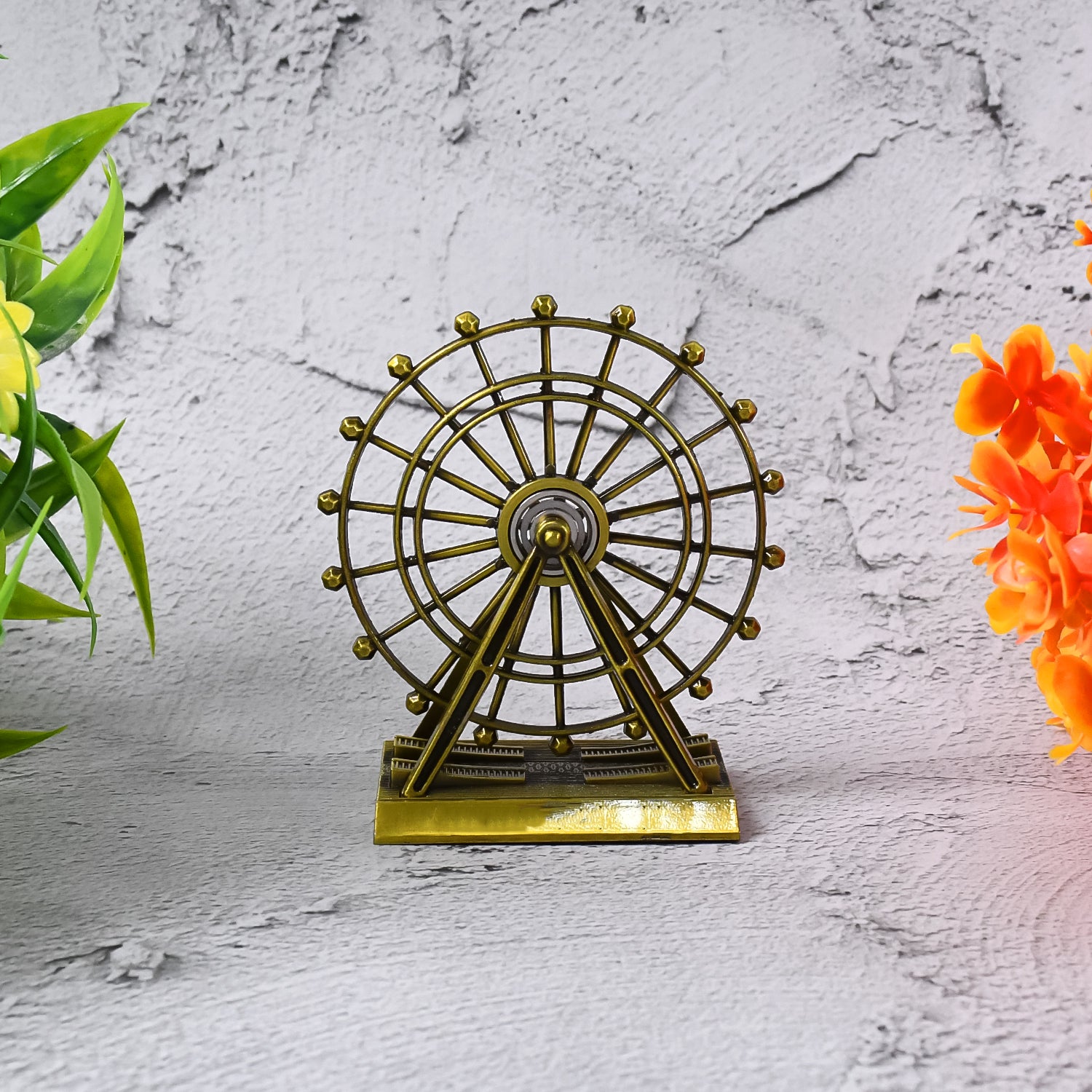 Metal Desktop Table Decoration Cabinet Wheel Tower (1 Pc) - Shivani Jaswal Metal Desktop Table Decoration Cabinet Wheel Tower (1 Pc)