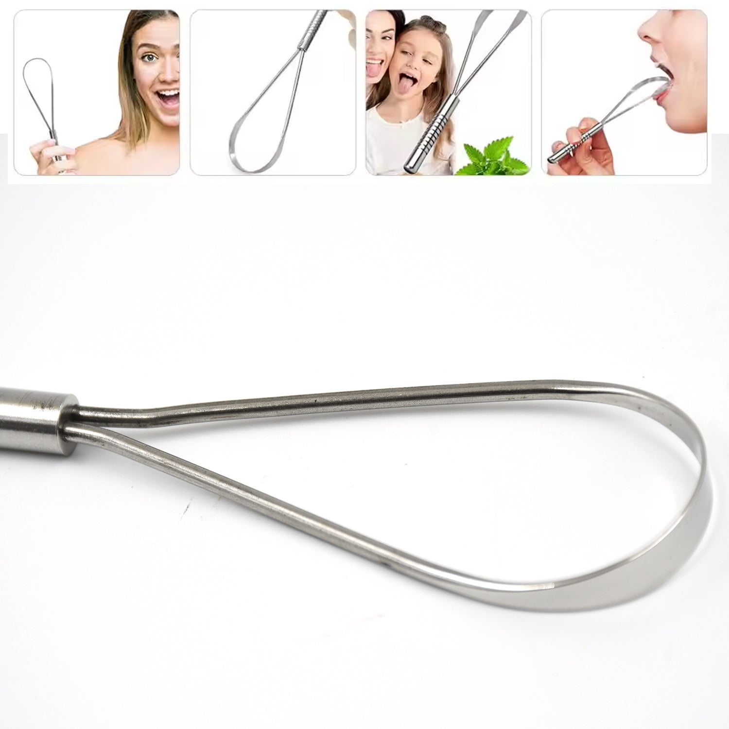 Steel Tongue Cleaner, Tongue Scraper (1 Pc) - Shivani Jaswal Steel Tongue Cleaner, Tongue Scraper (1 Pc)