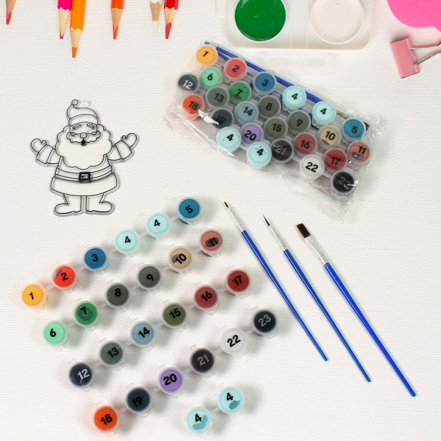 Paint by Number Kits 2 Set 24 Number Color, 6 paint brushes (2 Set) - Shivani Jaswal Paint by Number Kits 2 Set 24 Number Color, 6 paint brushes (2 Set)
