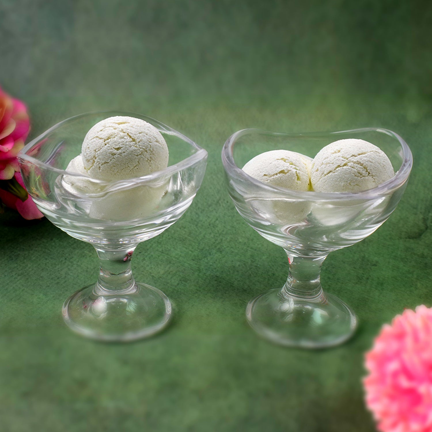 Glass Footed Dessert Bowl, Ice Cream Cup (2 Pcs Set) - Shivani Jaswal Glass Footed Dessert Bowl, Ice Cream Cup (2 Pcs Set)