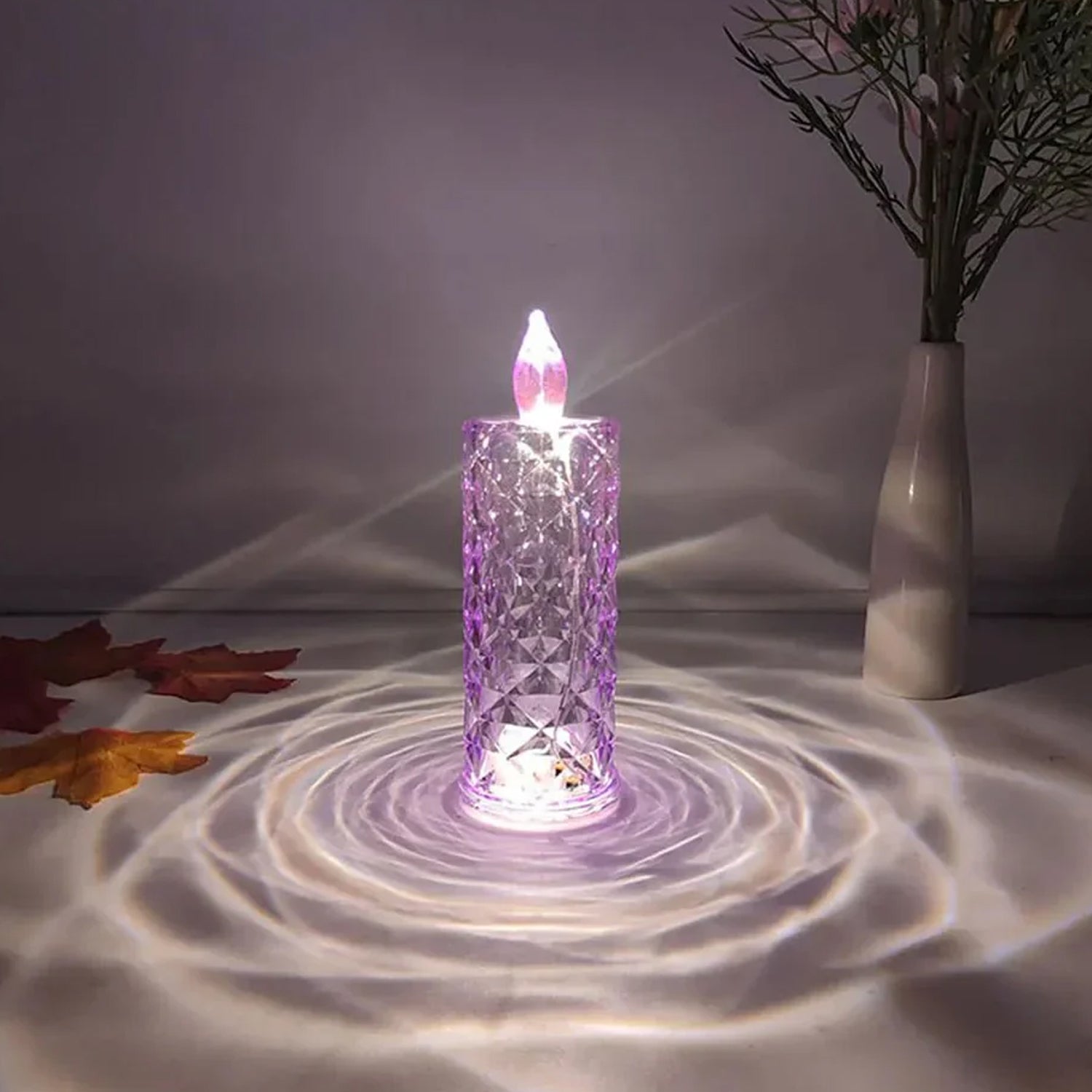 Candles for Home Decoration, Crystal Candlelight (1 Pc / Multicolor) - Shivani Jaswal Candles for Home Decoration, Crystal Candlelight (1 Pc / Multicolor)