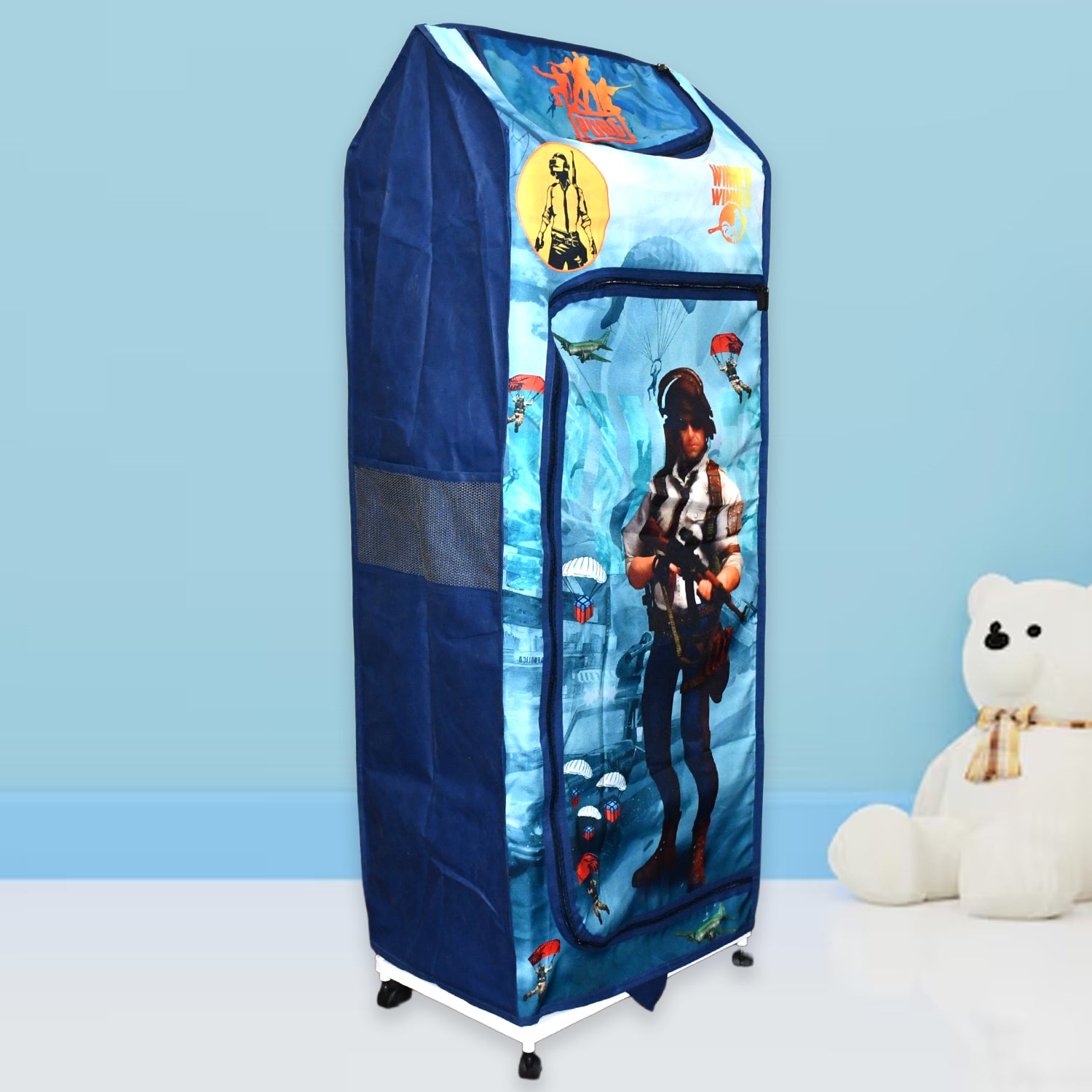 Multi Purpose Foldable Baby Wardrobe / Toy Box 5 Shelves Cartoon Printed - Shivani Jaswal Multi Purpose Foldable Baby Wardrobe / Toy Box 5 Shelves Cartoon Printed