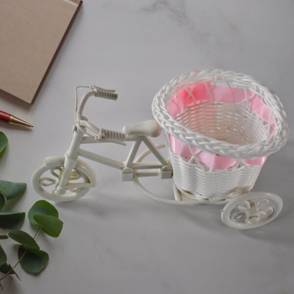 Plastic Cycle Flower Vases For Home Decor; Bicycle Flower Pot Stand (1 Pc)
