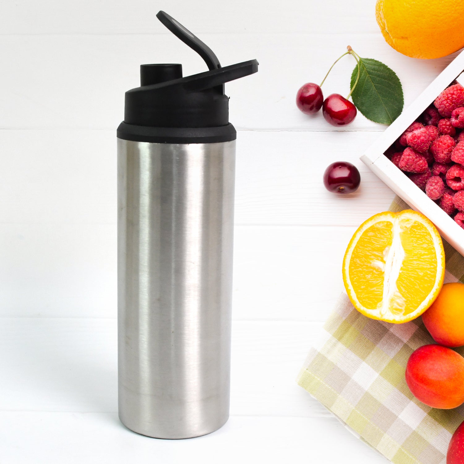 Steel Water Bottle | Sipper Bottle | Fridge Water Bottle Set of 1 (600 ML Approx) - Shivani Jaswal Steel Water Bottle | Sipper Bottle | Fridge Water Bottle Set of 1 (600 ML Approx)