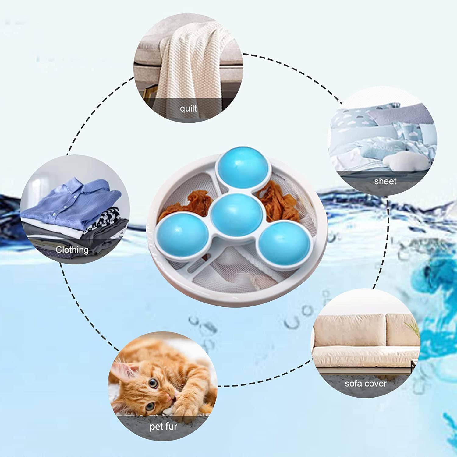 Floating Laundry Ball Lint Catcher – Reusable Hair & Fur Filter (1 Pc) - Shivani Jaswal Floating Laundry Ball Lint Catcher – Reusable Hair & Fur Filter (1 Pc)