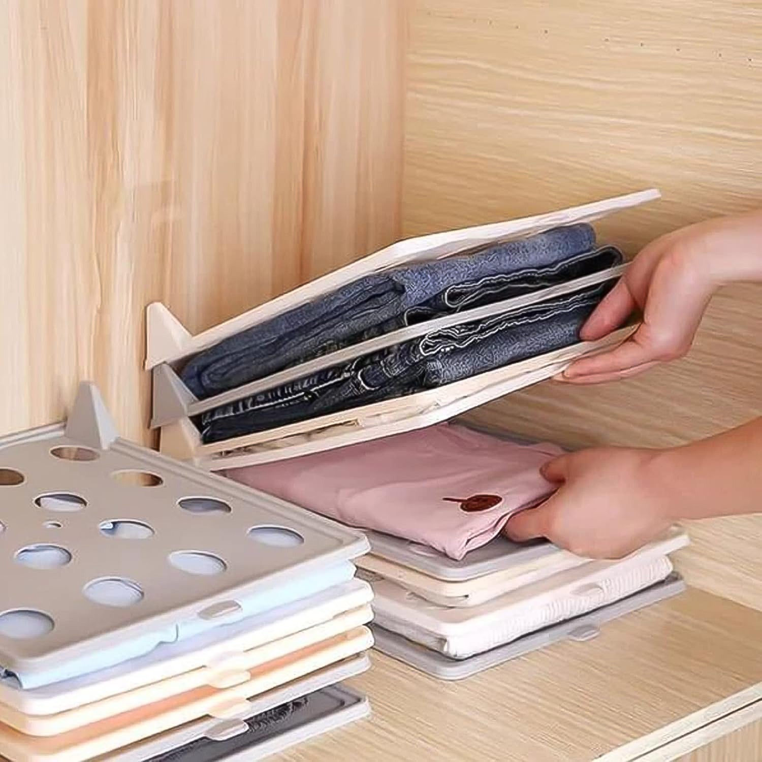 Stackable Shirt Clothes Folding Board (32×26 CM / 1 Pc) - Shivani Jaswal Stackable Shirt Clothes Folding Board (32×26 CM / 1 Pc)