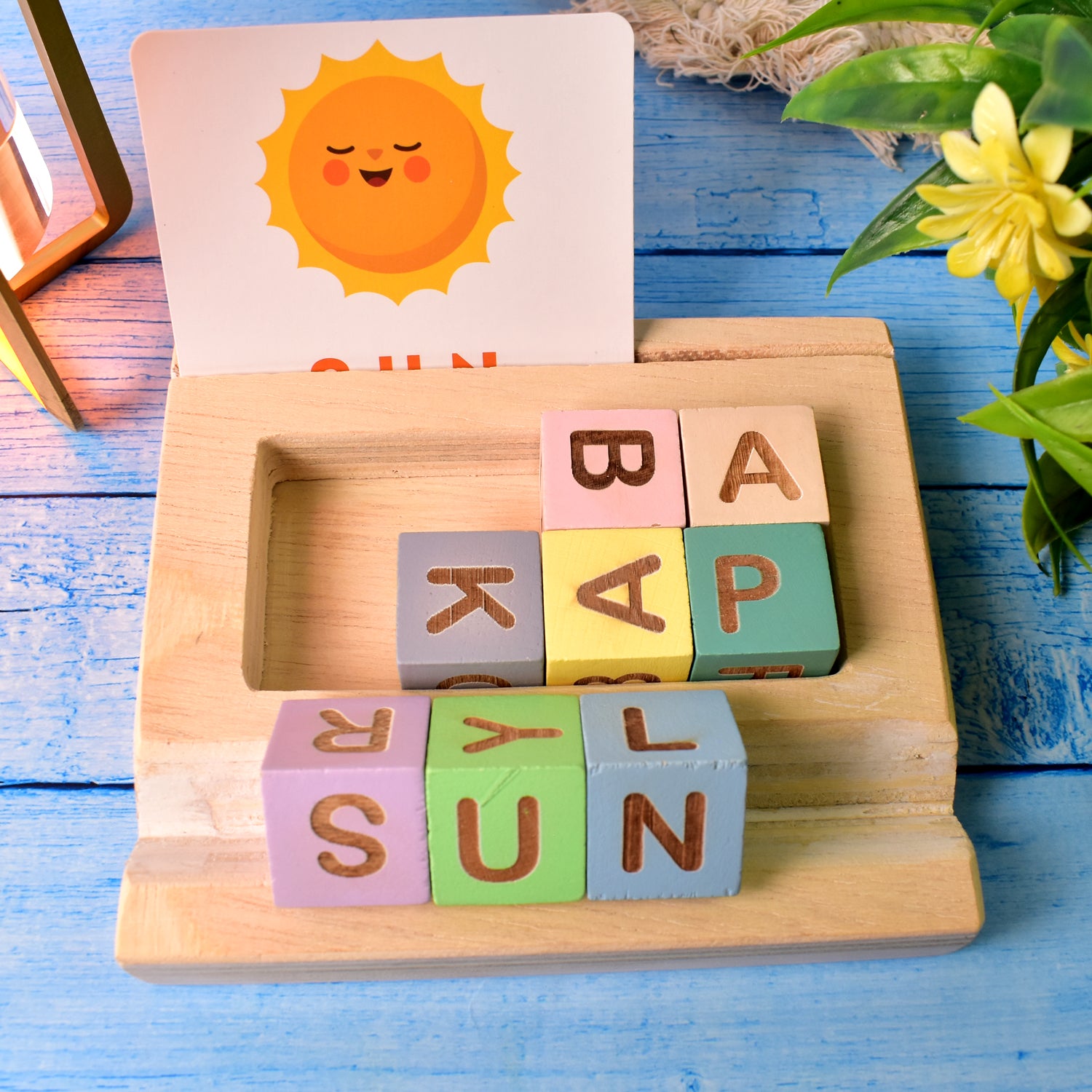 Alphabet Puzzle Spelling & Reading Words (26 Flash Cards & 8 WoodenBlock) - Shivani Jaswal Alphabet Puzzle Spelling & Reading Words (26 Flash Cards & 8 WoodenBlock)