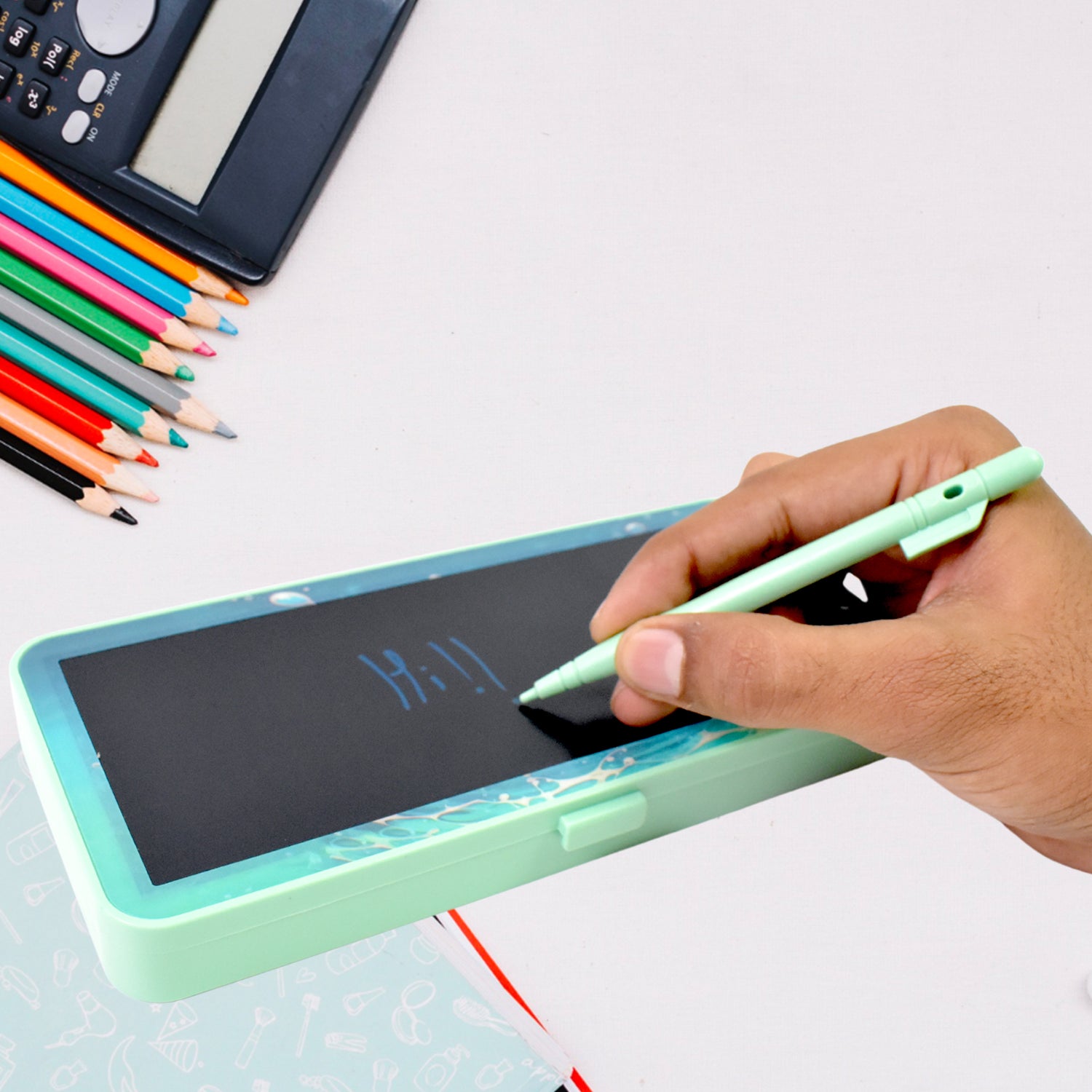 LED Drawing Pen Case writing pad / Compass Blue colour (1 pc) - Shivani Jaswal LED Drawing Pen Case writing pad / Compass Blue colour (1 pc)