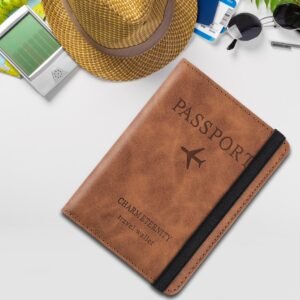 Passport Holder Cover PU Leather Travel Wallet case (1 Pc / 15Ã—11 Cm)