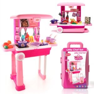 3-in-1 Kitchen Set for Kids with Suitcase â€“ Role Play Cooking Toy for Girls & Boys (3+)
