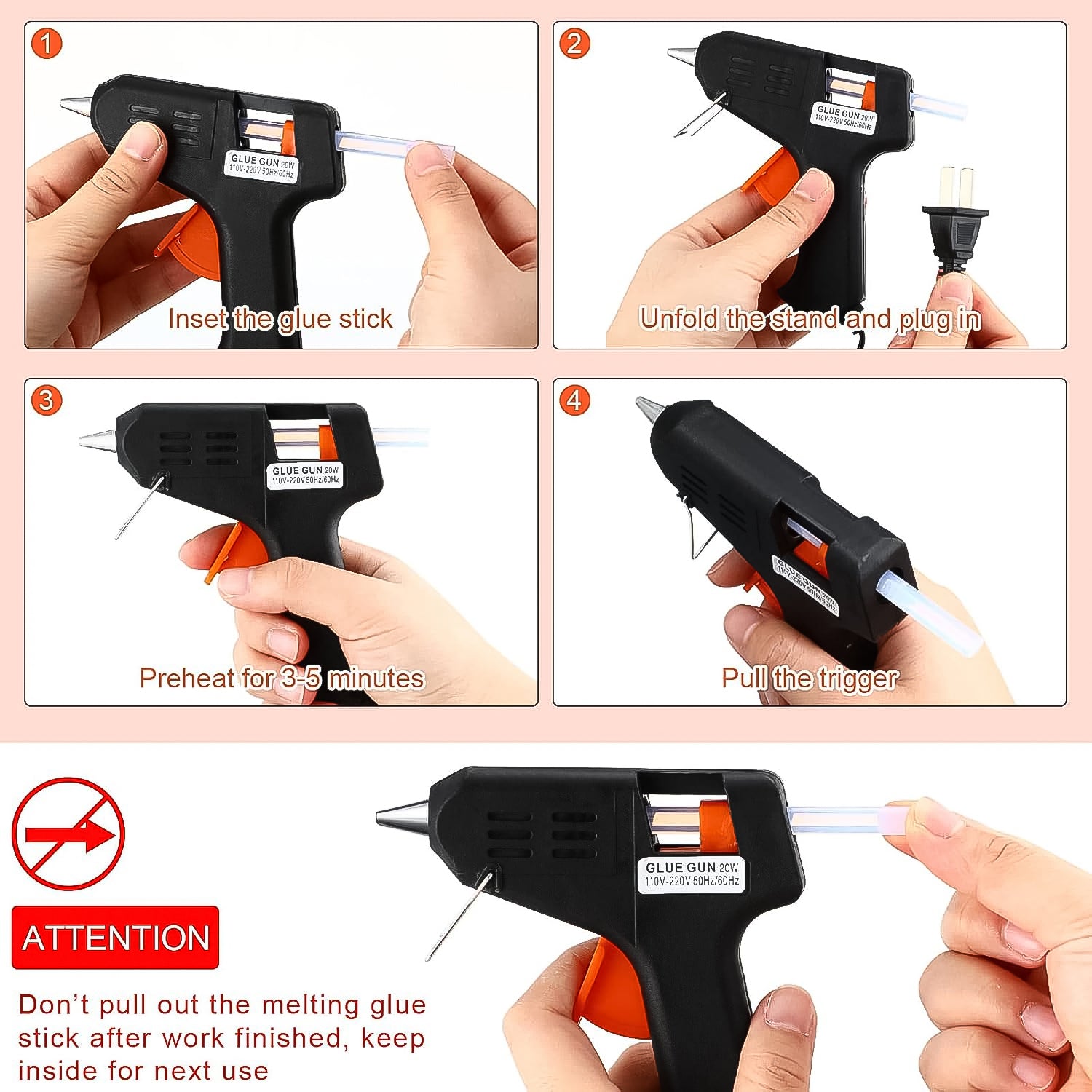 Professional Hot Melt Glue Gun with Rapid Heating and Quick Melt Glue Gun For Multiuser (40W) - Shivani Jaswal Professional Hot Melt Glue Gun with Rapid Heating and Quick Melt Glue Gun For Multiuser (40W)