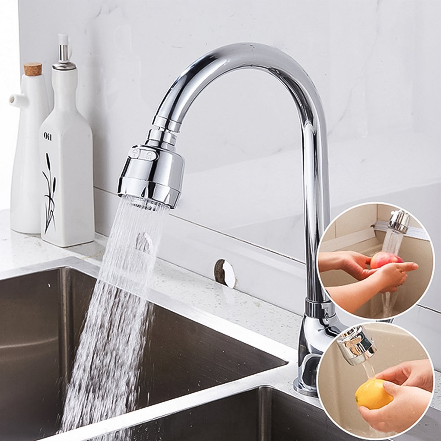 Plastic 360 Degree Rotating Water-Saving Faucet Sprayer Head (3.5 Inch) - Shivani Jaswal Plastic 360 Degree Rotating Water-Saving Faucet Sprayer Head (3.5 Inch)
