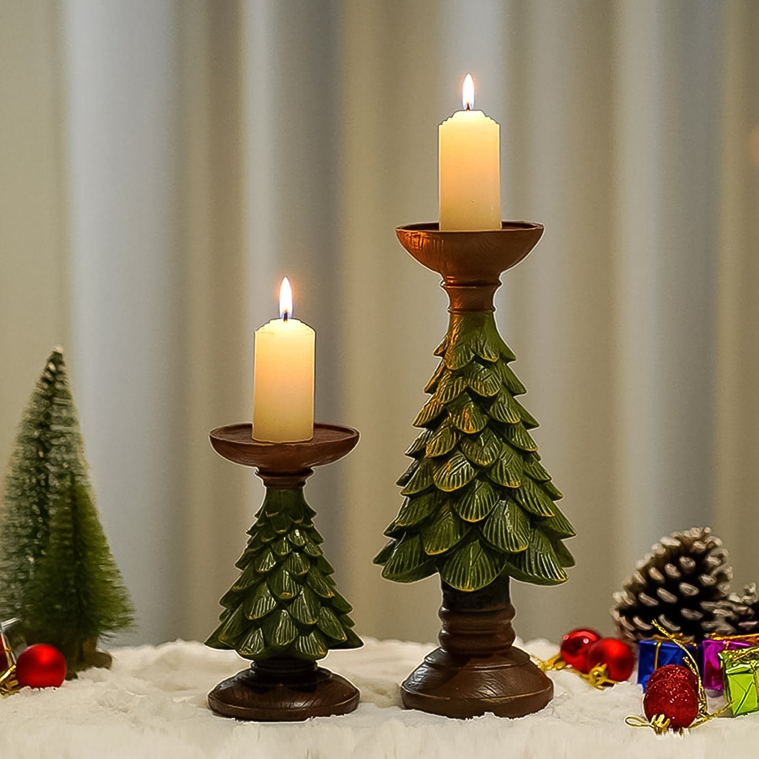 Christmas Tree Candleholder Candlestick Decorative for Home - Shivani Jaswal Christmas Tree Candleholder Candlestick Decorative for Home