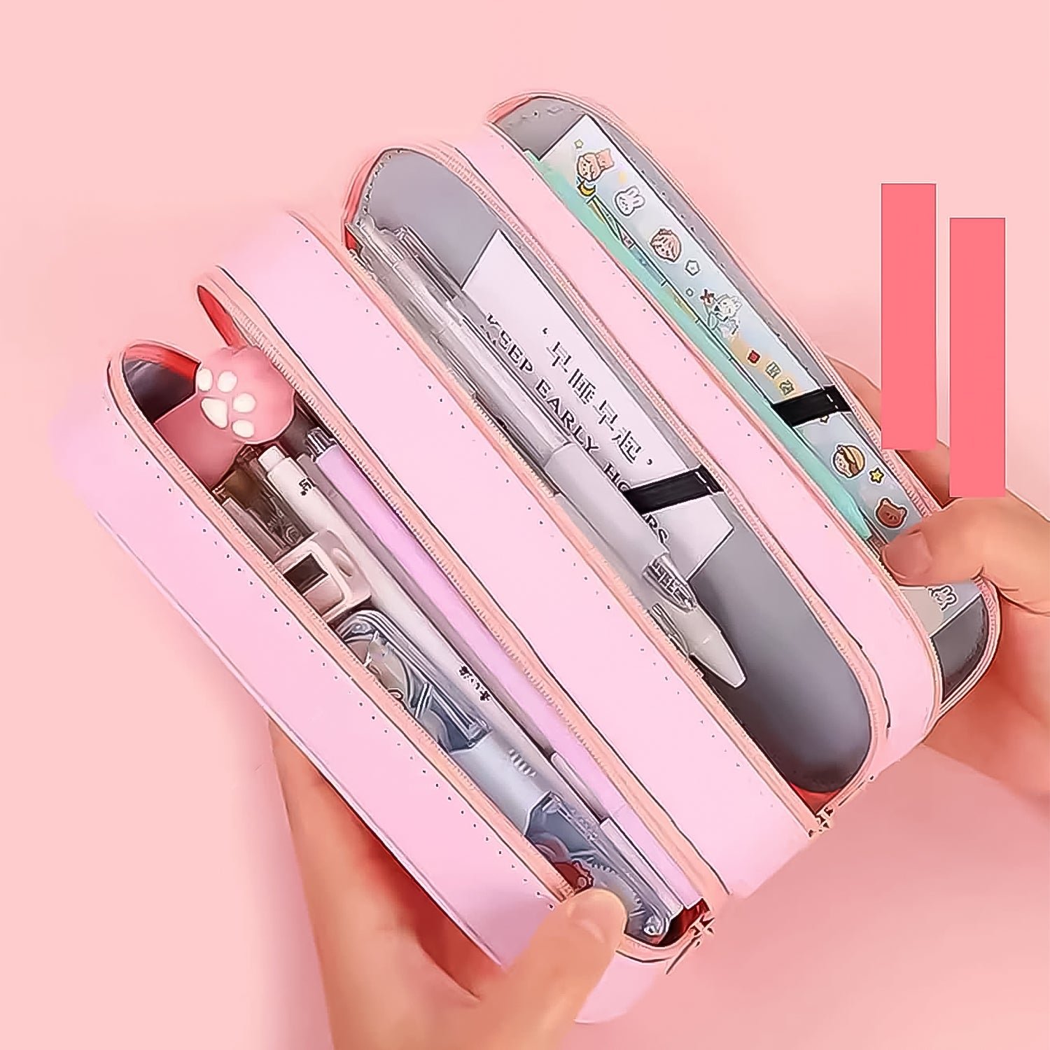 3 Layer Large Capacity With Multi-Functional Pencil Case (1 Pc) - Shivani Jaswal 3 Layer Large Capacity With Multi-Functional Pencil Case (1 Pc)