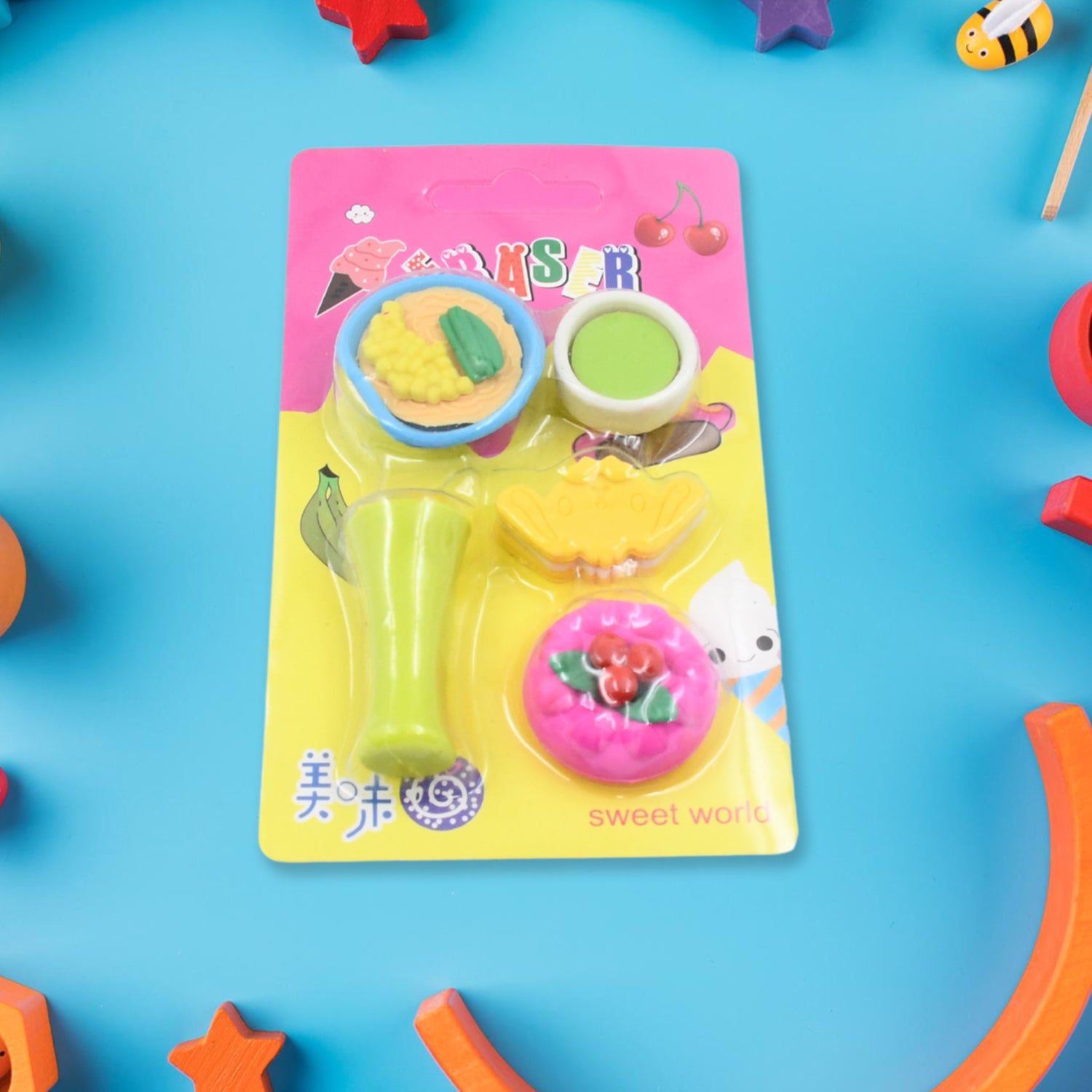 3D Mix Design Fancy & Stylish Colorful Erasers – Cute Novelty Eraser Set for Kids & School Prize (1 Set) - Shivani Jaswal 3D Mix Design Fancy & Stylish Colorful Erasers – Cute Novelty Eraser Set for Kids & School Prize (1 Set)