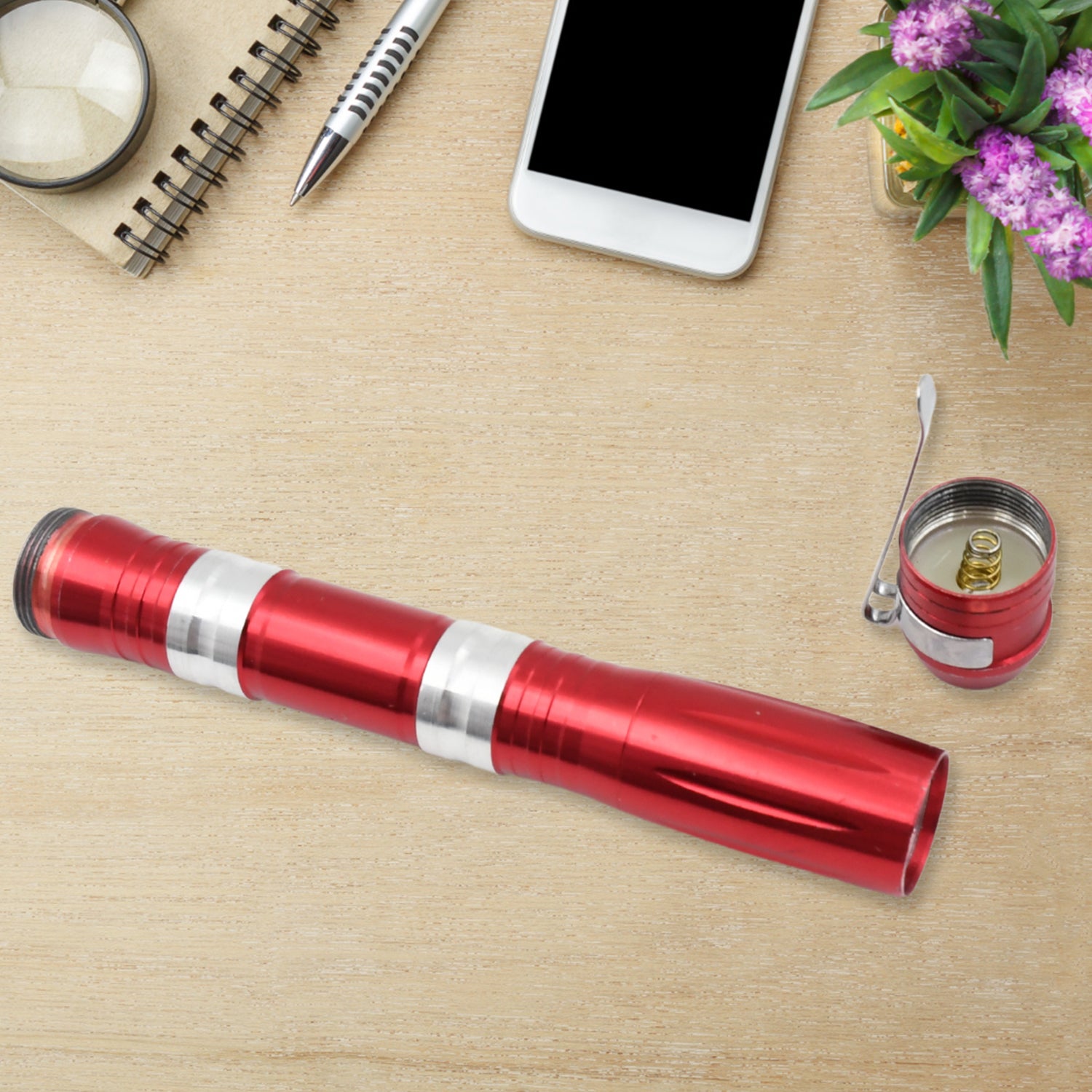 Portable Mini Torch / Flashlight LED Powerful High Lumens Pen Light with Clip, Portable Pocket Compact Torch for Emergency AA Battery operated (1 Pc / Battery not included) - Shivani Jaswal Portable Mini Torch / Flashlight LED Powerful High Lumens Pen Light with Clip, Portable Pocket Compact Torch for Emergency AA Battery operated (1 Pc / Battery not included)