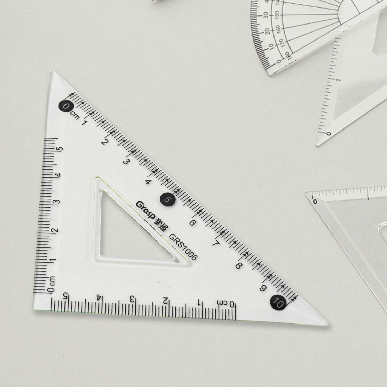 4-Piece Geometry Set, Triangle Ruler Protractor Straight Ruler - Shivani Jaswal 4-Piece Geometry Set, Triangle Ruler Protractor Straight Ruler