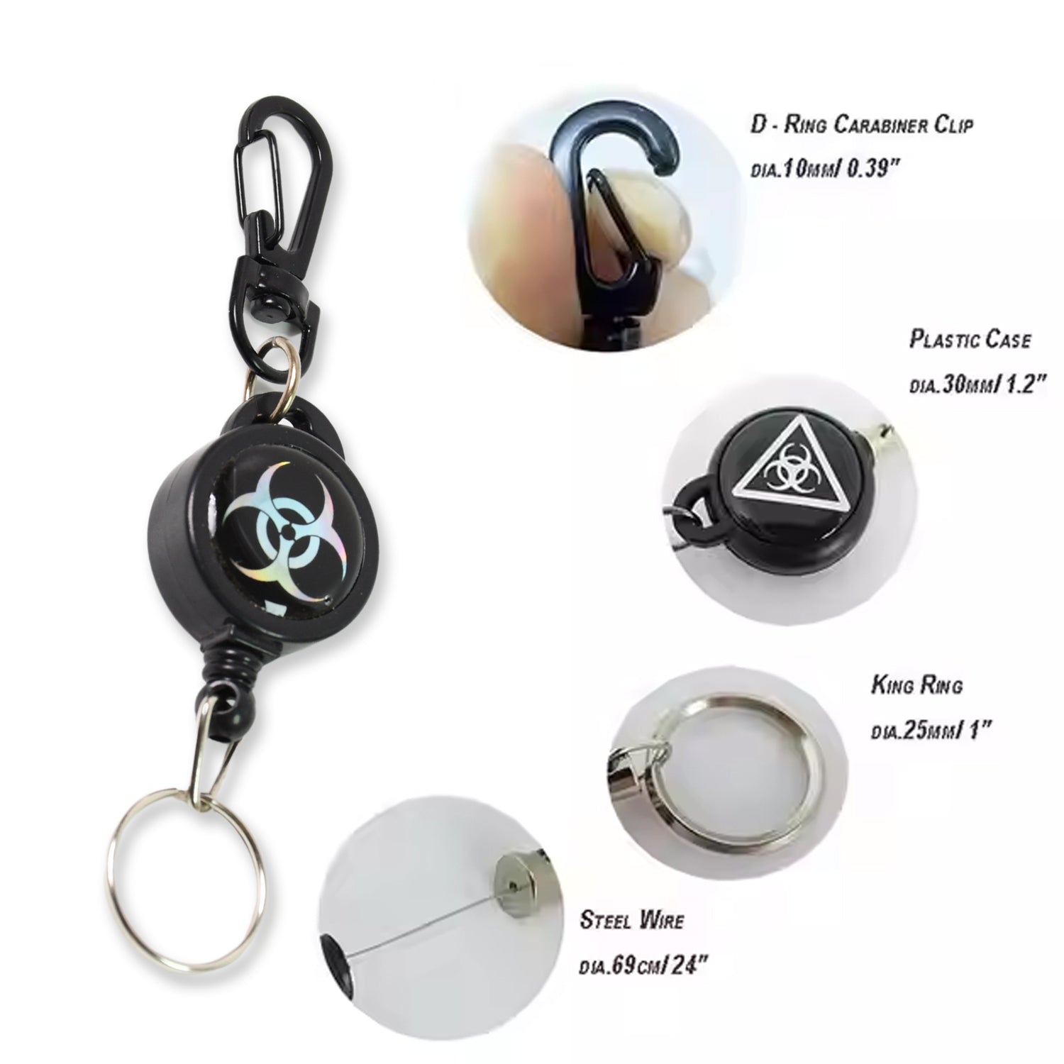 Safety Anti-Lost Retractable Key Chain (1 Pc / Small) - Shivani Jaswal Safety Anti-Lost Retractable Key Chain (1 Pc / Small)