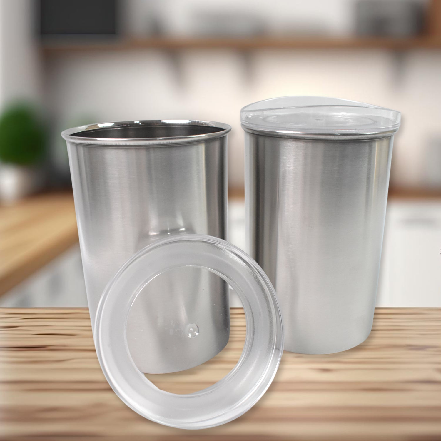Multipurpose Stainless Steel Airtight Containers with See Through Lid (2 Pc Set / 1000 ML) - Shivani Jaswal Multipurpose Stainless Steel Airtight Containers with See Through Lid (2 Pc Set / 1000 ML)