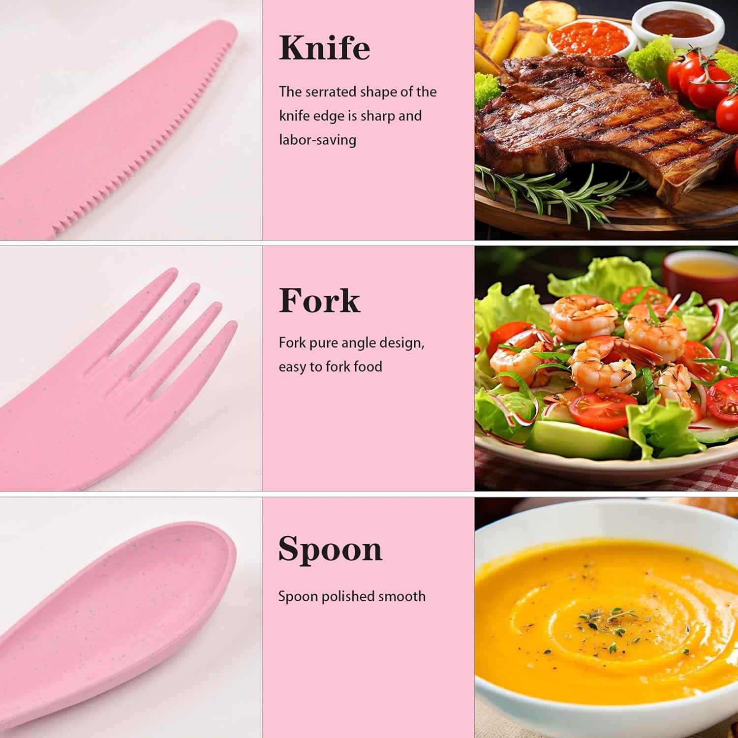 4 in 1 Travel Utensils Plastic Spoons and Forks Sets for Lunch Box (3 Pc With Case) - Shivani Jaswal 4 in 1 Travel Utensils Plastic Spoons and Forks Sets for Lunch Box (3 Pc With Case)