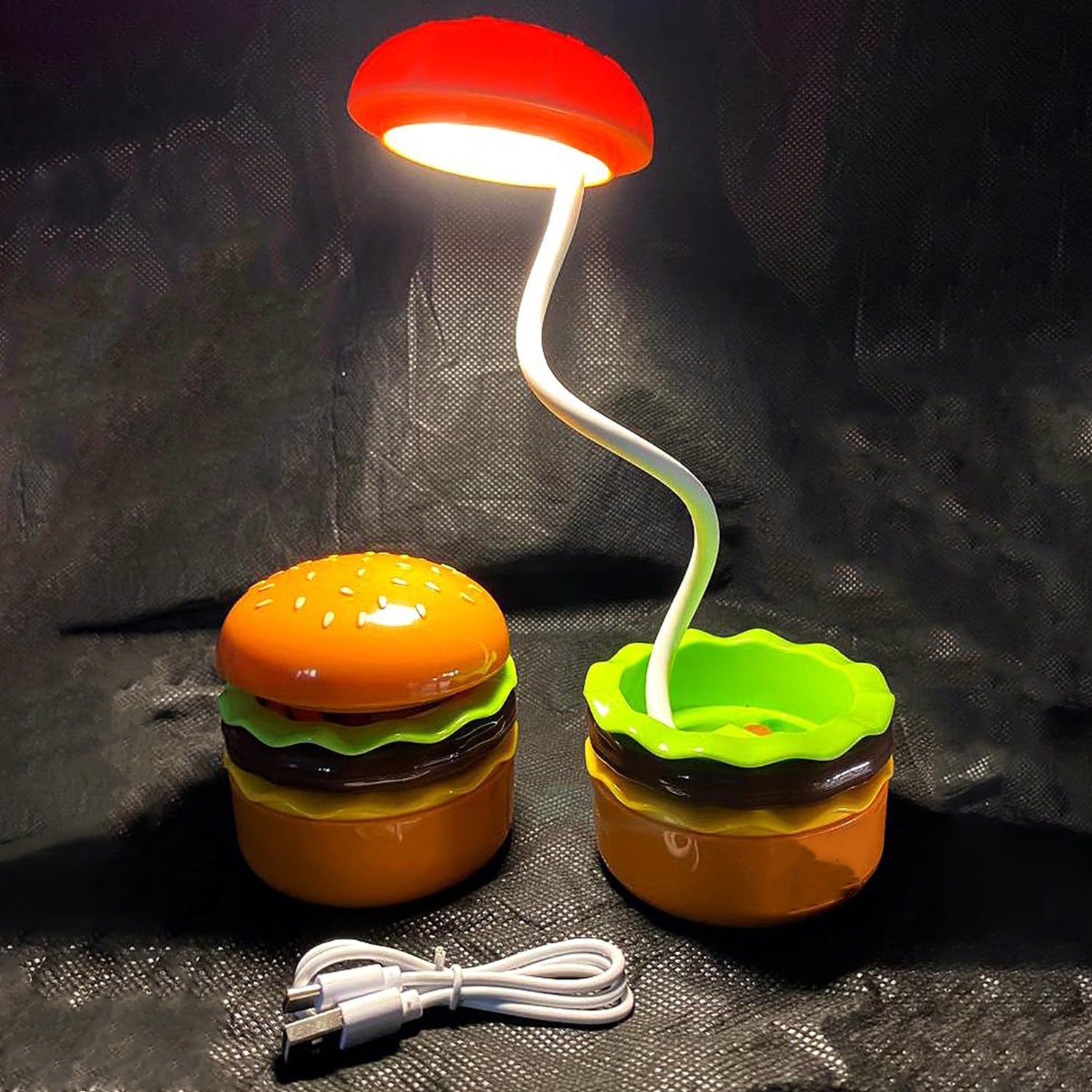 Burger Delight: Folding LED Night Lamp (1 Pc) - Shivani Jaswal Burger Delight: Folding LED Night Lamp (1 Pc)