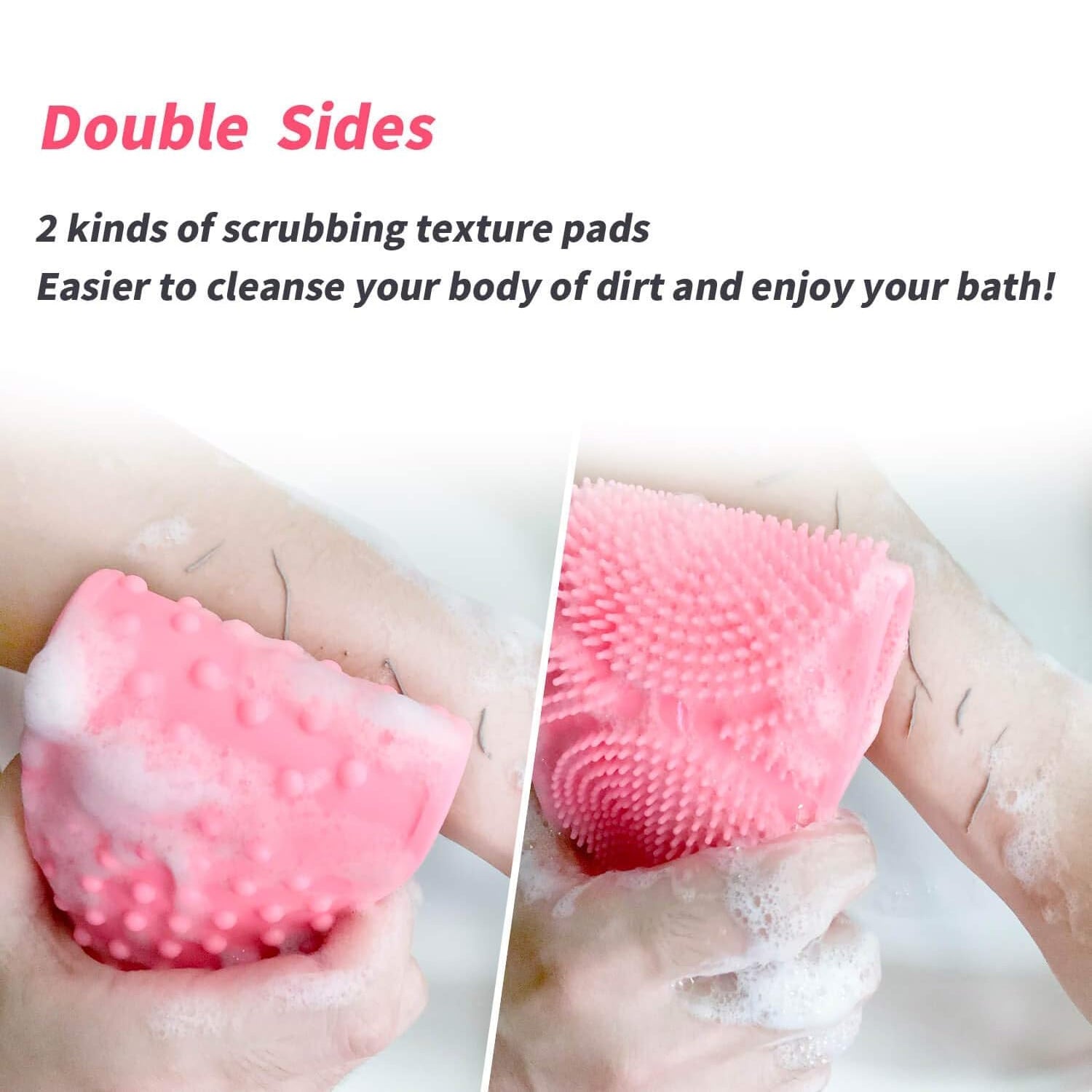 Silicone Body Back Scrubber - Double-Sided Bath Brush for Deep Cleaning & Massage (Medium Size /1pc) - Shivani Jaswal Silicone Body Back Scrubber - Double-Sided Bath Brush for Deep Cleaning & Massage (Medium Size /1pc)