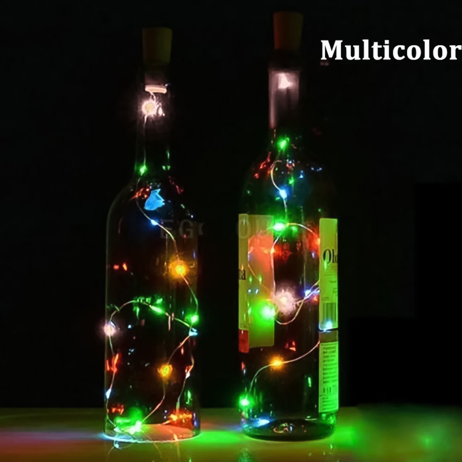 Wine Bottle Cork LED String Light, 2M Cable Multicolor, Battery Operated (1 Pc) - Shivani Jaswal Wine Bottle Cork LED String Light, 2M Cable Multicolor, Battery Operated (1 Pc)