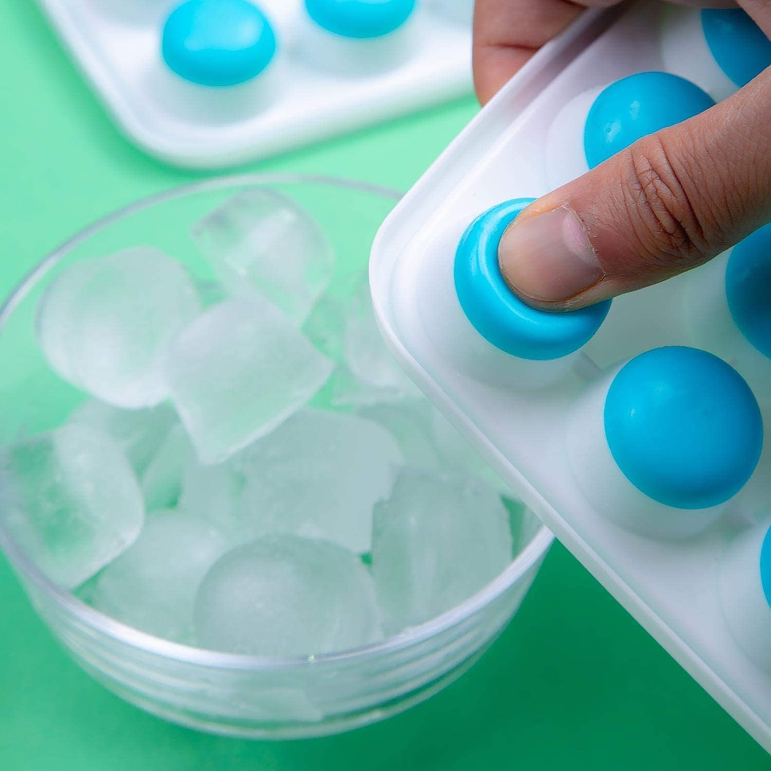 21 Cavity Up Ice Cube Trays-Easy Release, Flexible Silicone Bottom - Stackable, BPA Free, Food Grade - for Convenient Freezer Ice Making (2 Pc Set) - Shivani Jaswal 21 Cavity Up Ice Cube Trays-Easy Release, Flexible Silicone Bottom - Stackable, BPA Free, Food Grade - for Convenient Freezer Ice Making (2 Pc Set)