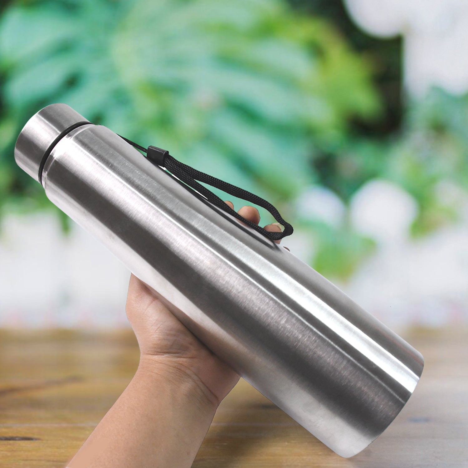Stainless Steel Double Wall Vacuum-Insulated Drink Water Bottle (1000 ML) - Shivani Jaswal Stainless Steel Double Wall Vacuum-Insulated Drink Water Bottle (1000 ML)