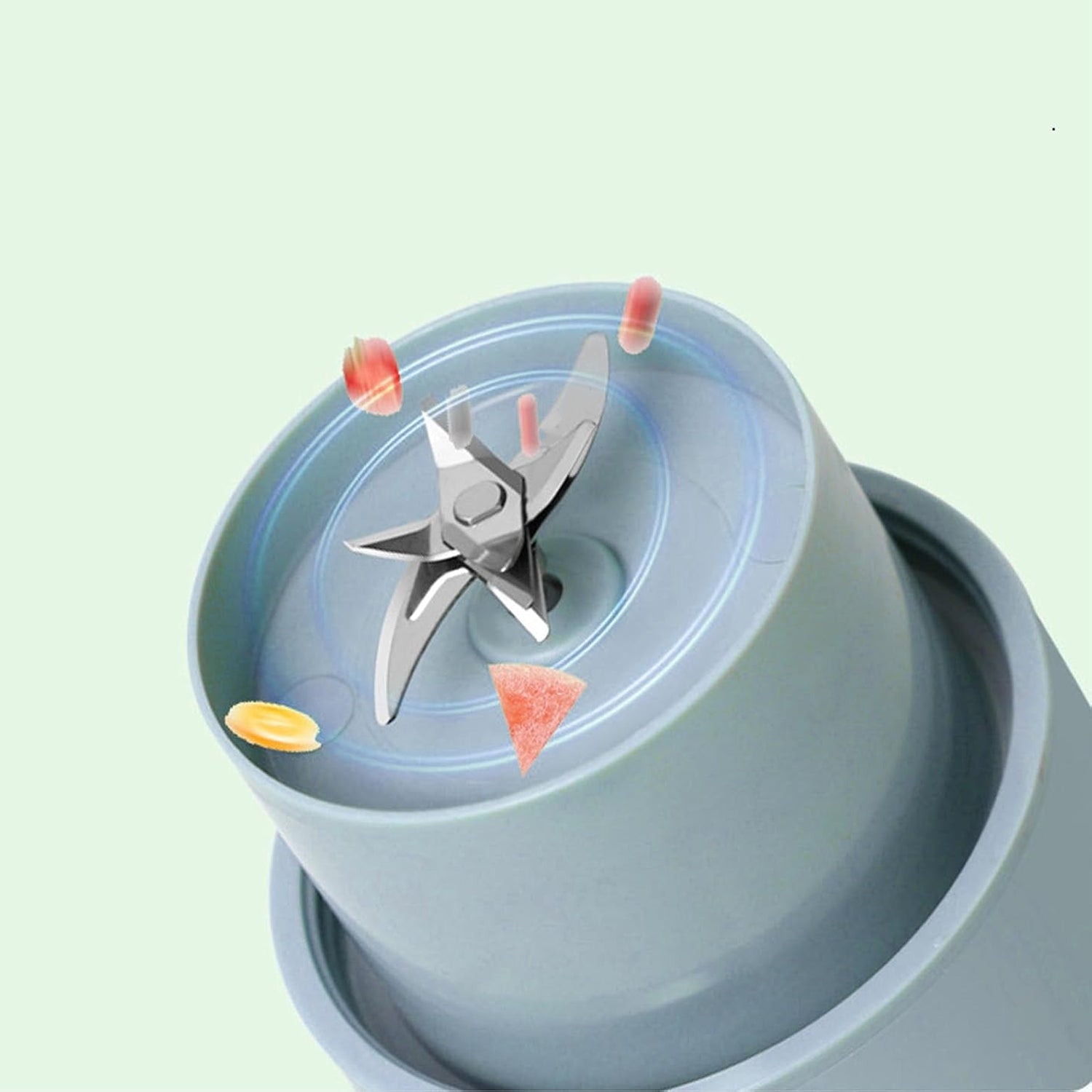 Portable Electric Juicer With Handle & Straw, USB Rechargeable 6 Stainless Steel Blades (500 ML) - Shivani Jaswal Portable Electric Juicer With Handle & Straw, USB Rechargeable 6 Stainless Steel Blades (500 ML)