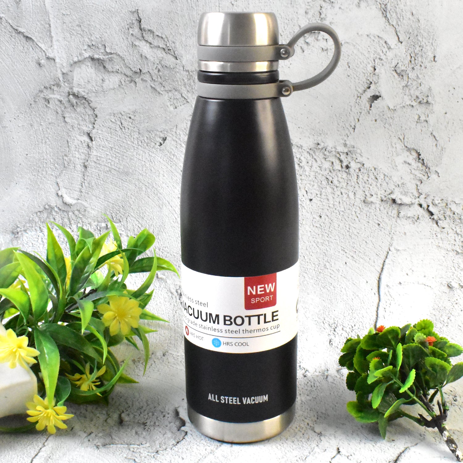 Stainless Steel Vaccum Insulation Water Bottle (1000ml Approx / Mix Design) - Shivani Jaswal Stainless Steel Vaccum Insulation Water Bottle (1000ml Approx / Mix Design)