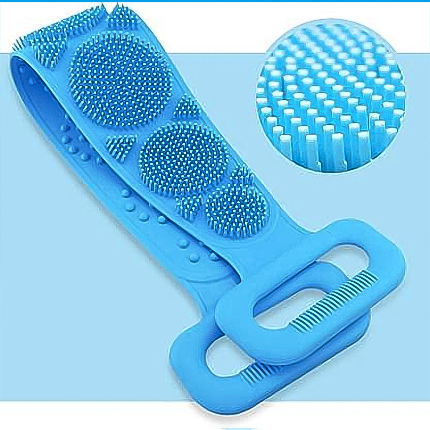 Silicone Body Back Scrubber Double Side Bathing Brush for Skin Deep Cleaning Massage, Dead Skin Removal (77 Gm | Small Size / 1pc) - Shivani Jaswal Silicone Body Back Scrubber Double Side Bathing Brush for Skin Deep Cleaning Massage, Dead Skin Removal (77 Gm | Small Size / 1pc)