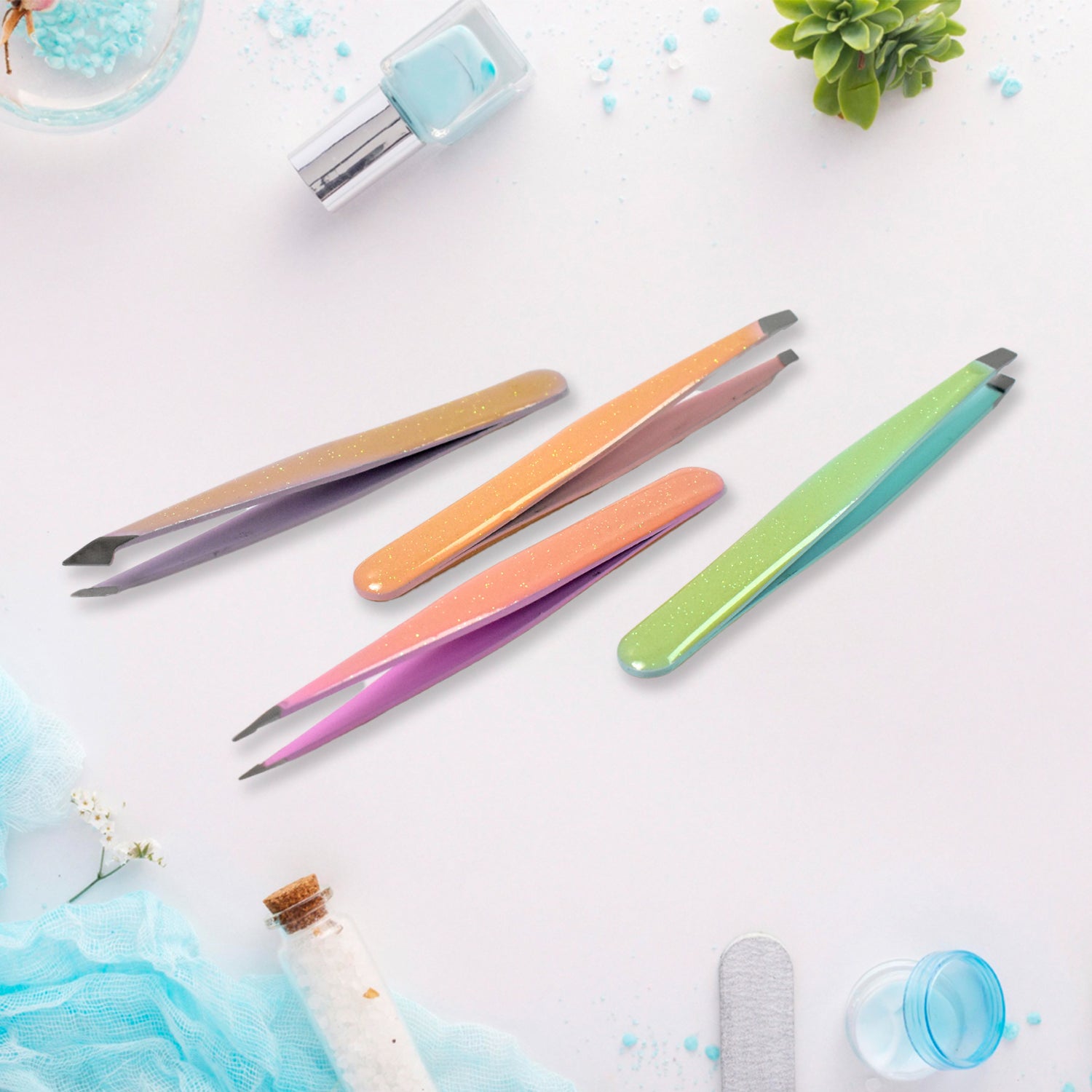 Professional Precision Tweezers (4 Pcs Set) - Shivani Jaswal Professional Precision Tweezers (4 Pcs Set)
