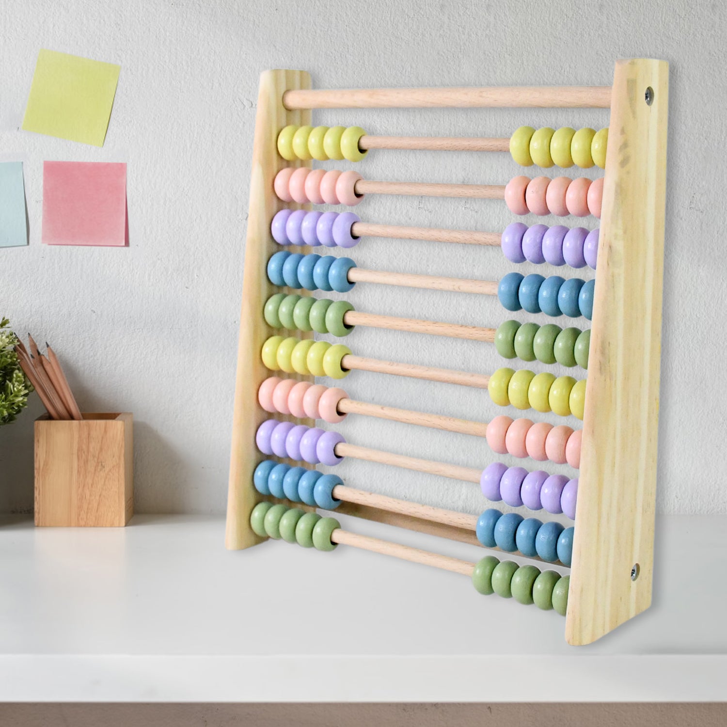 Wooden Counting Number Maths Learning Abacus Toy (1 Pc) - Shivani Jaswal Wooden Counting Number Maths Learning Abacus Toy (1 Pc)