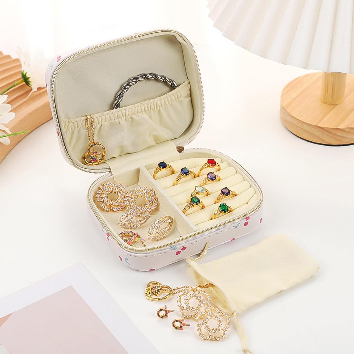 Jewelry Travel Organizer Case (1 Pc / Mix Design) - Shivani Jaswal Jewelry Travel Organizer Case (1 Pc / Mix Design)