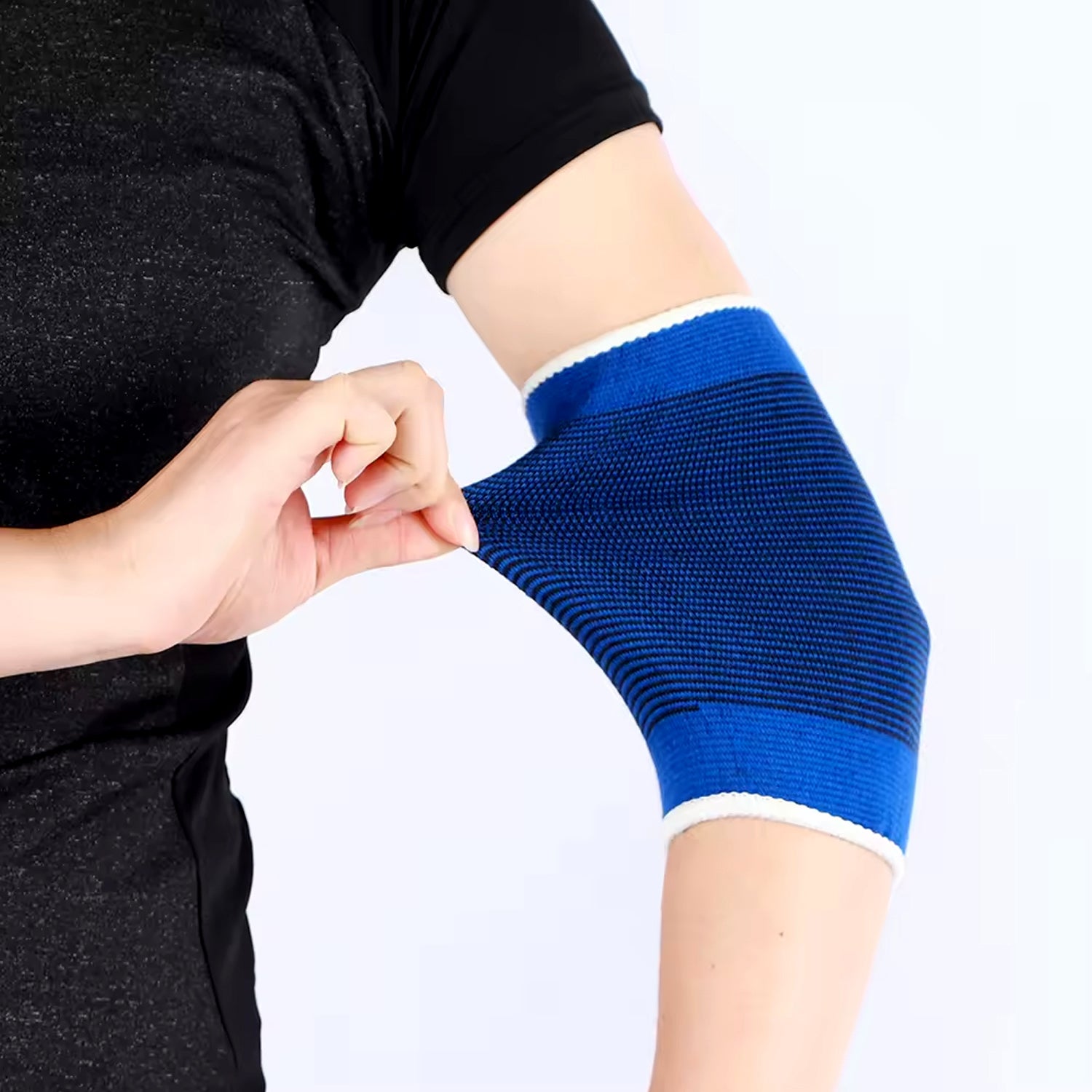 Adjustable Elbow Strap Compression Sleeves Supporter (1 Pair / With Color Box) - Shivani Jaswal Adjustable Elbow Strap Compression Sleeves Supporter (1 Pair / With Color Box)
