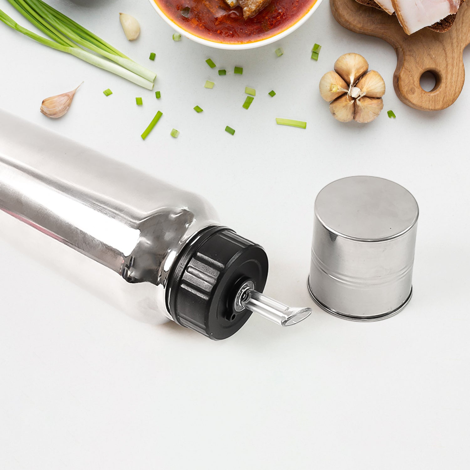 Apex Pro Stainless Steel Oil Pourer – 750ml (1 Pc) - Shivani Jaswal Apex Pro Stainless Steel Oil Pourer – 750ml (1 Pc)