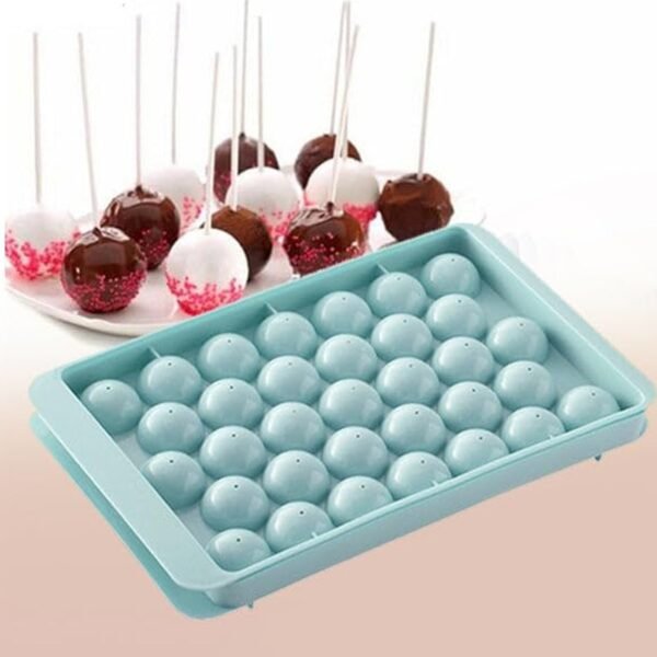 Plastic Round Reusable Ice Cube Ice Ball Mold / Lolli Candy Maker 33 Moulds (16.5Ã—10 Cm / 1 Pc)