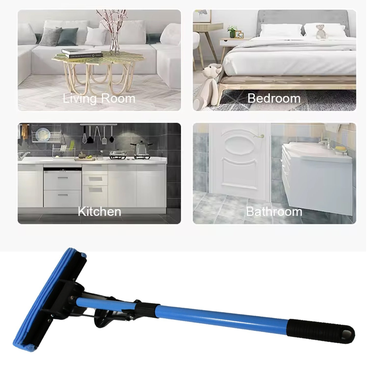 Floor Cleaning Squeeze Mop with Adjustable Telescopic Handle Squeegee Absorber Sponge Cleaner Pocha for Home Kitchen Bathroom (1 Pc) - Shivani Jaswal Floor Cleaning Squeeze Mop with Adjustable Telescopic Handle Squeegee Absorber Sponge Cleaner Pocha for Home Kitchen Bathroom (1 Pc)