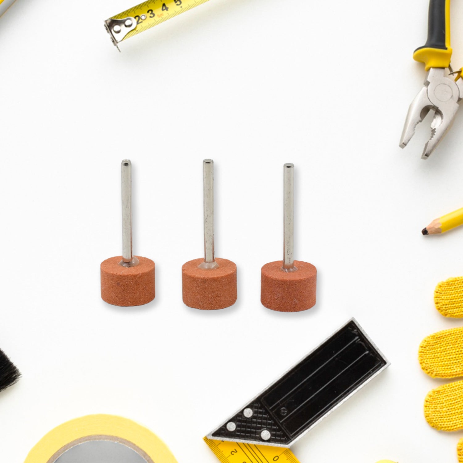 Wool Felt Polishing Buffing Wheels, Wool Felt Mounted Polishing Bits (3 Pcs Set) - Shivani Jaswal Wool Felt Polishing Buffing Wheels, Wool Felt Mounted Polishing Bits (3 Pcs Set)